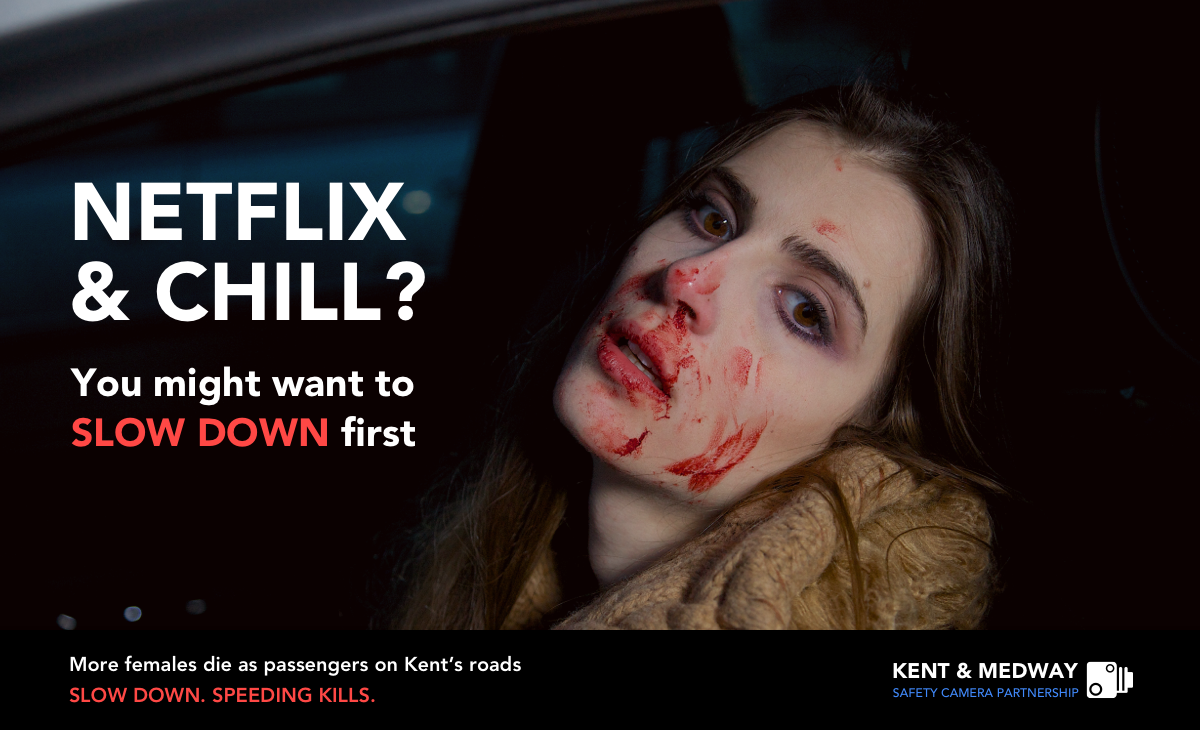 Slow down, speeding kills. More females die as passengers on Kent's roads